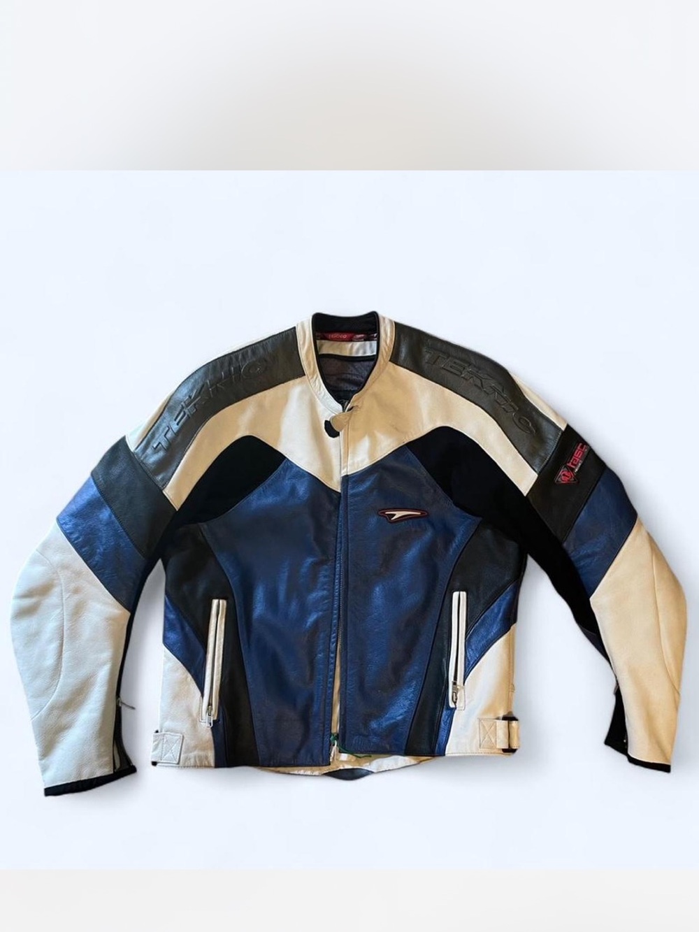 Teknic Men's Blue and White Performance Motorcycle Jacket